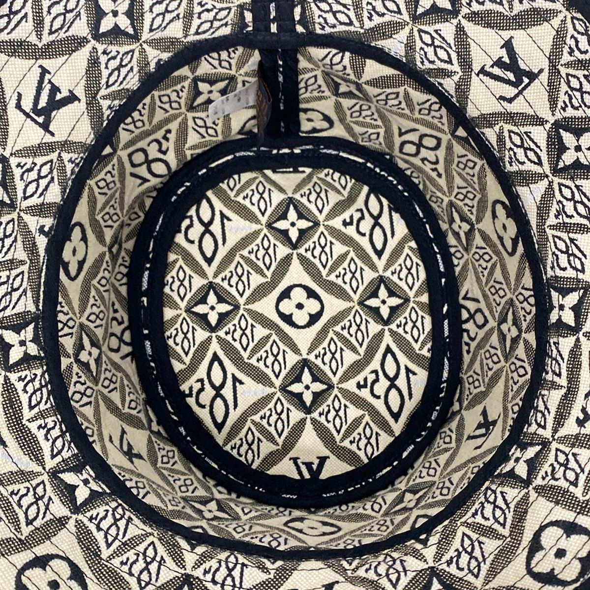 Louis Vuitton Hat Black White Light Blue Cotton Silk — view 4