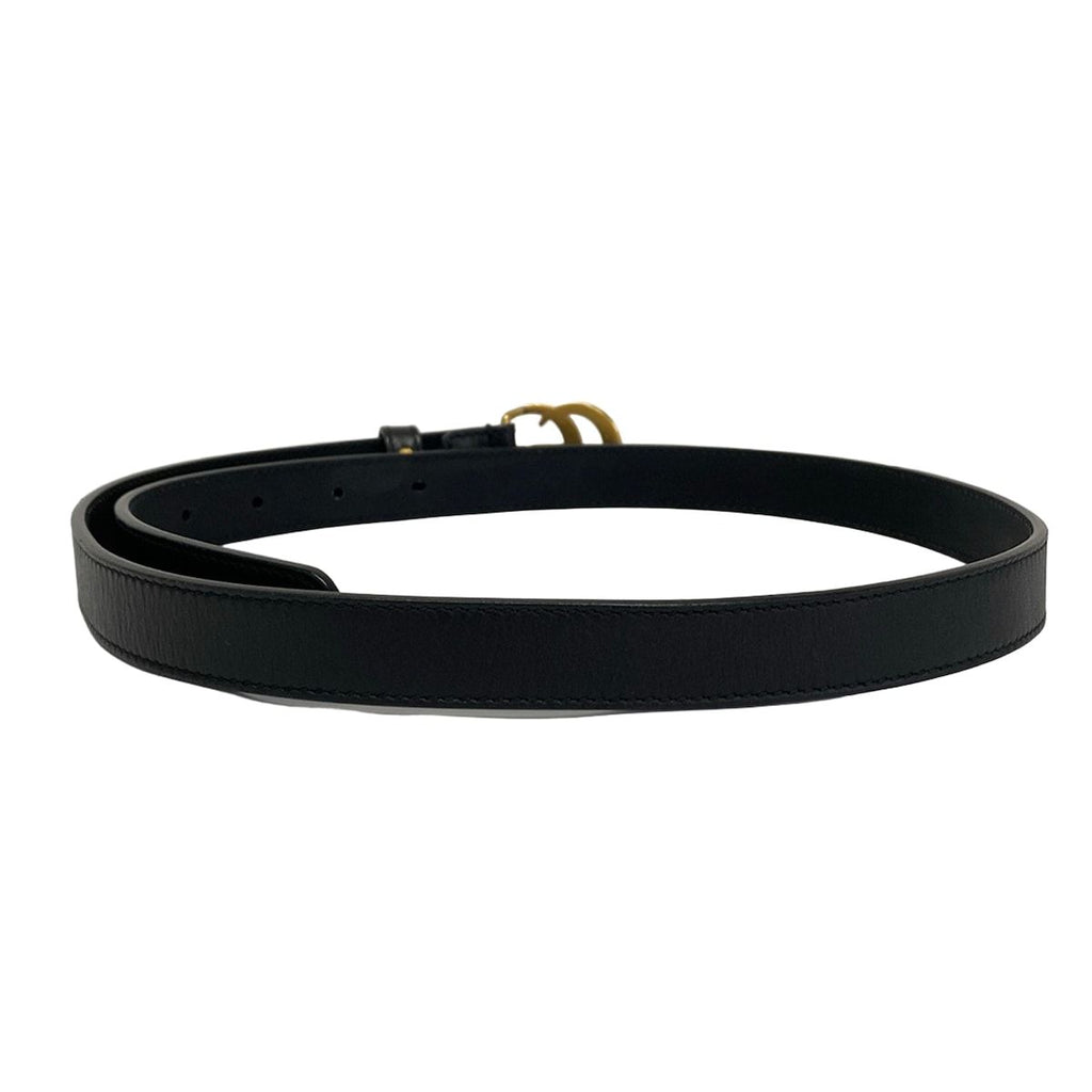 Gucci Belt 75.30 Black Gold GG Marmont Leather — view 2