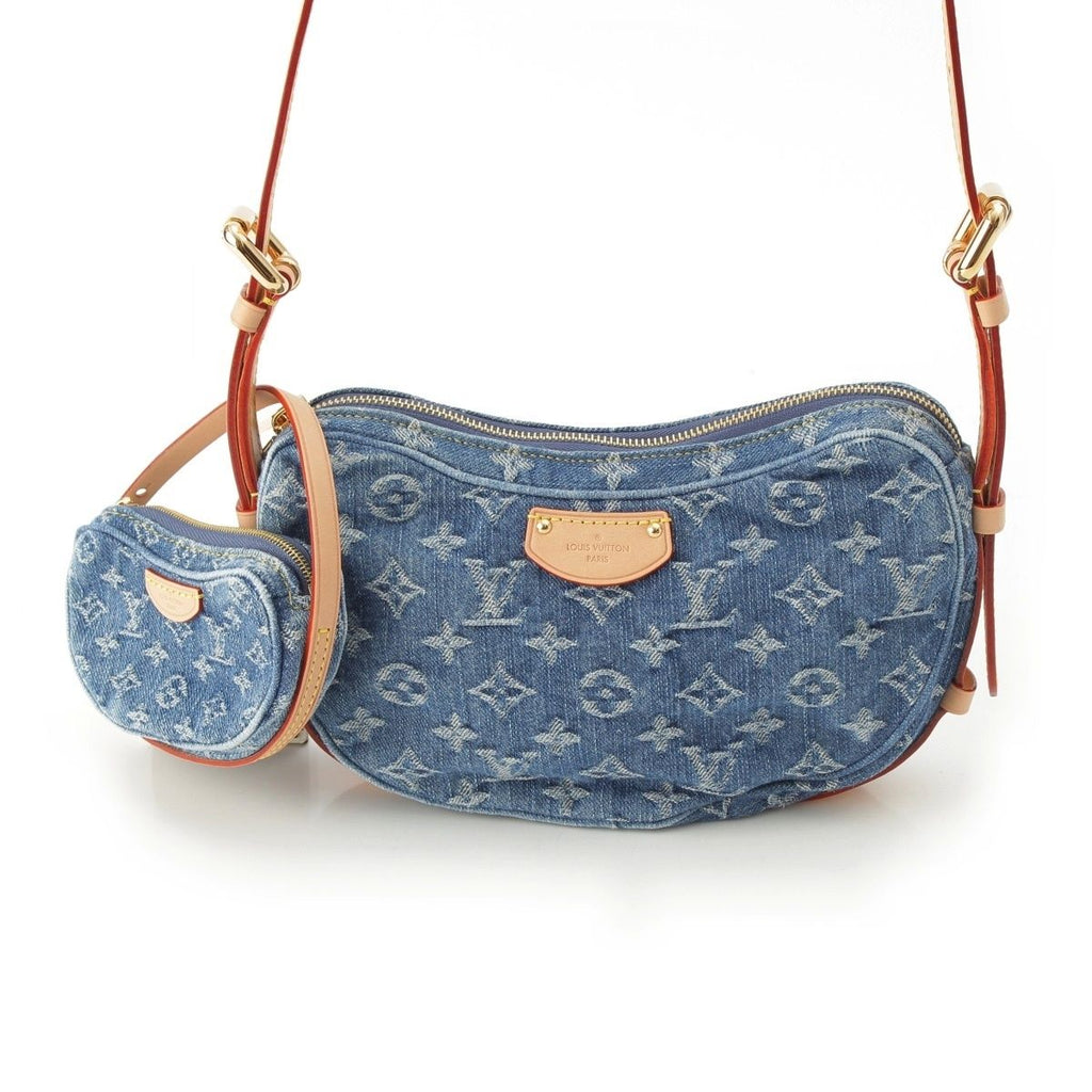 Louis Vuitton Croissant MM Monogram Denim LV Mix Shoulder Bag Blue — view 2
