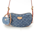 Louis Vuitton Croissant MM Monogram Denim LV Mix Shoulder Bag Blue — view 2