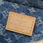 Louis Vuitton Croissant MM Monogram Denim LV Mix Shoulder Bag Blue — view 8