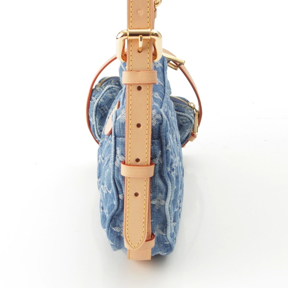 Louis Vuitton Croissant MM Monogram Denim LV Mix Shoulder Bag Blue — view 4