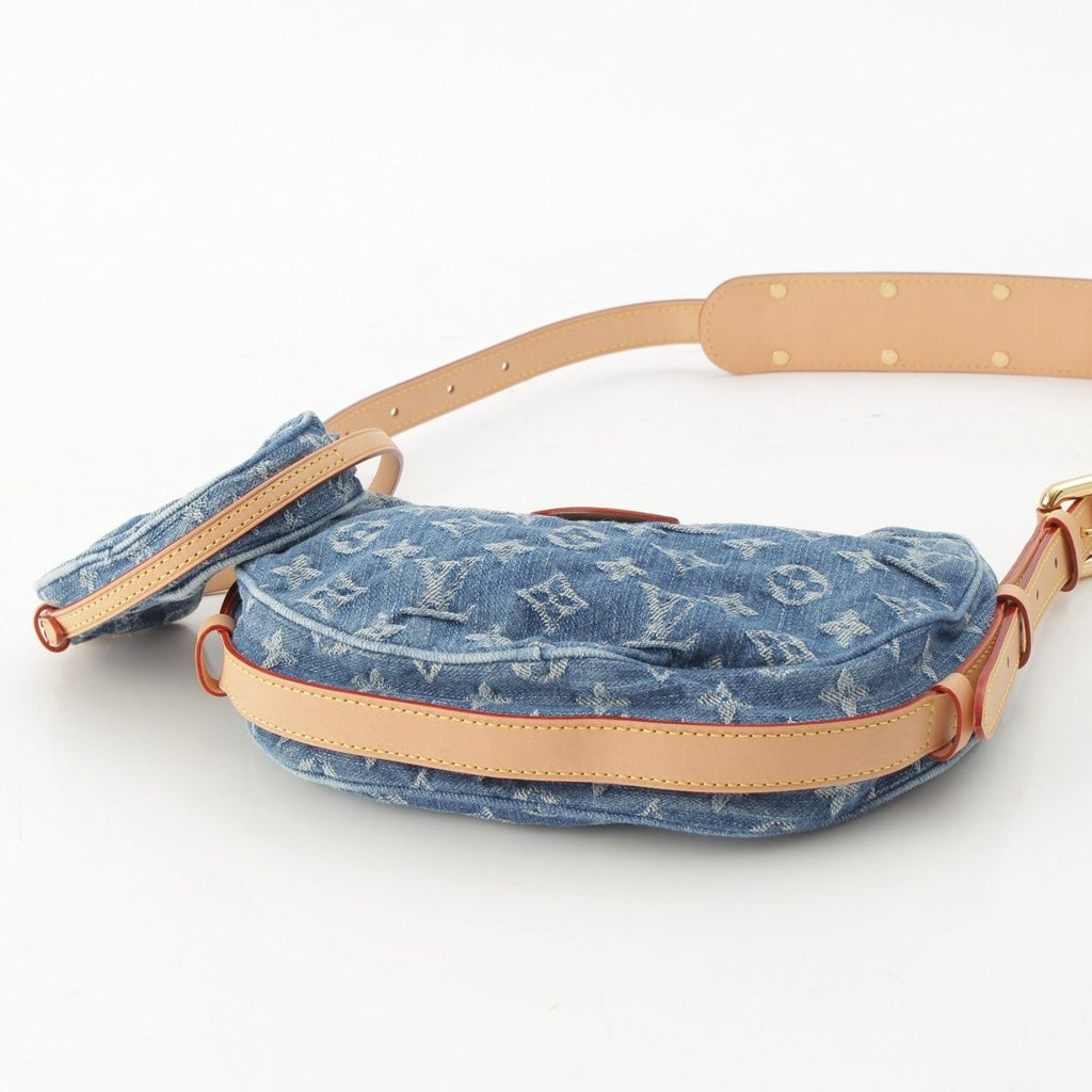 Louis Vuitton Croissant MM Monogram Denim LV Mix Shoulder Bag Blue — view 6