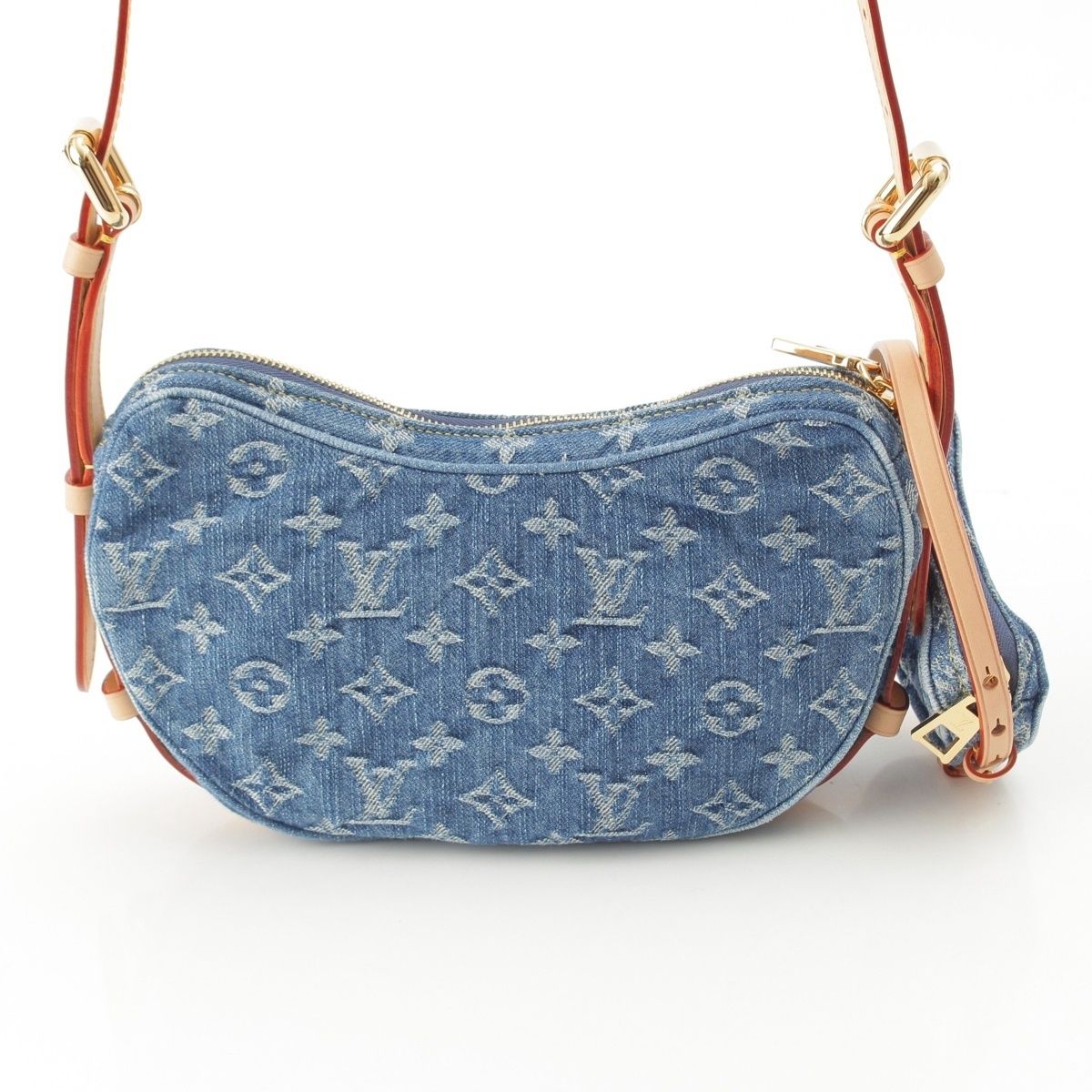 Louis Vuitton Croissant MM Monogram Denim LV Mix Shoulder Bag Blue — view 5