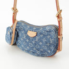 Louis Vuitton Croissant MM Monogram Denim LV Mix Shoulder Bag Blue — view 3