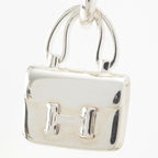 Hermes Amulette Constance H Logo T Bar Necklace Silver — view 4