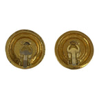 Chanel Vintage CC Logo Gold Plated Faux Pearl Earrings — view 2