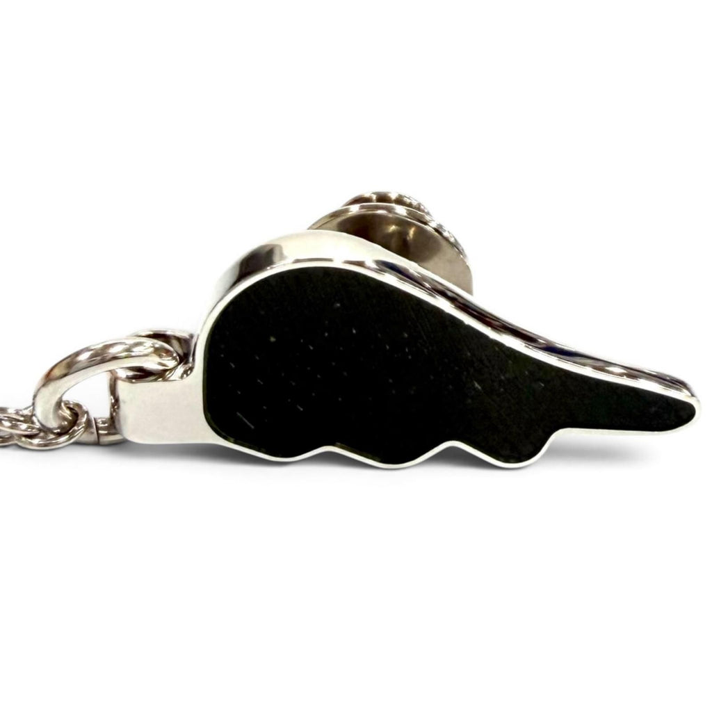 Hermes Buffalo Horn Bon Voyage Pin Brooch Chaine D'ancre Silver Brown Khaki — view 5