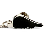 Hermes Buffalo Horn Bon Voyage Pin Brooch Chaine D'ancre Silver Brown Khaki — view 5