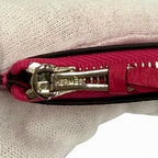 Hermes Dogon GM Framboise Togo Silver Sellier Wallet — view 8