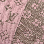 Louis Vuitton Logomania Scarf Shine Wool Silk Blend Rose Ballerine — view 5