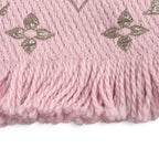 Louis Vuitton Logomania Scarf Shine Wool Silk Blend Rose Ballerine — view 6