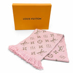 Louis Vuitton Logomania Scarf Shine Wool Silk Blend Rose Ballerine — view 2