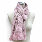Louis Vuitton Logomania Scarf Shine Wool Silk Blend Rose Ballerine — view 3