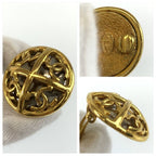 Chanel Vintage CC Logo Gold Plated Earrings 93P Stamp — view 5