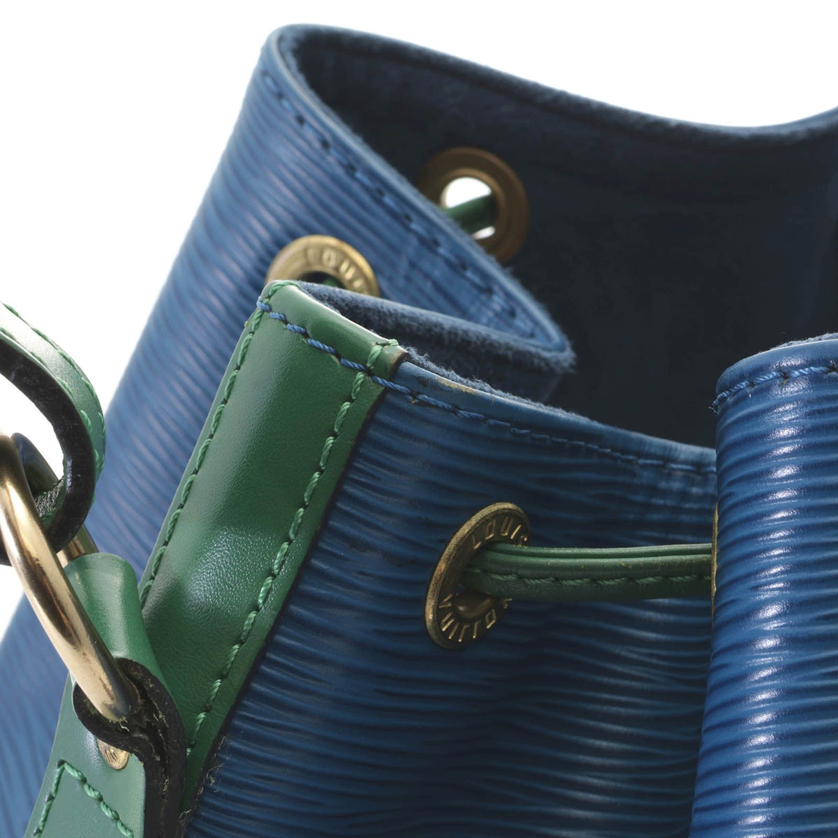 Louis Vuitton Noe Epi Toledo Blue Borneo Green Tote Bag — view 7