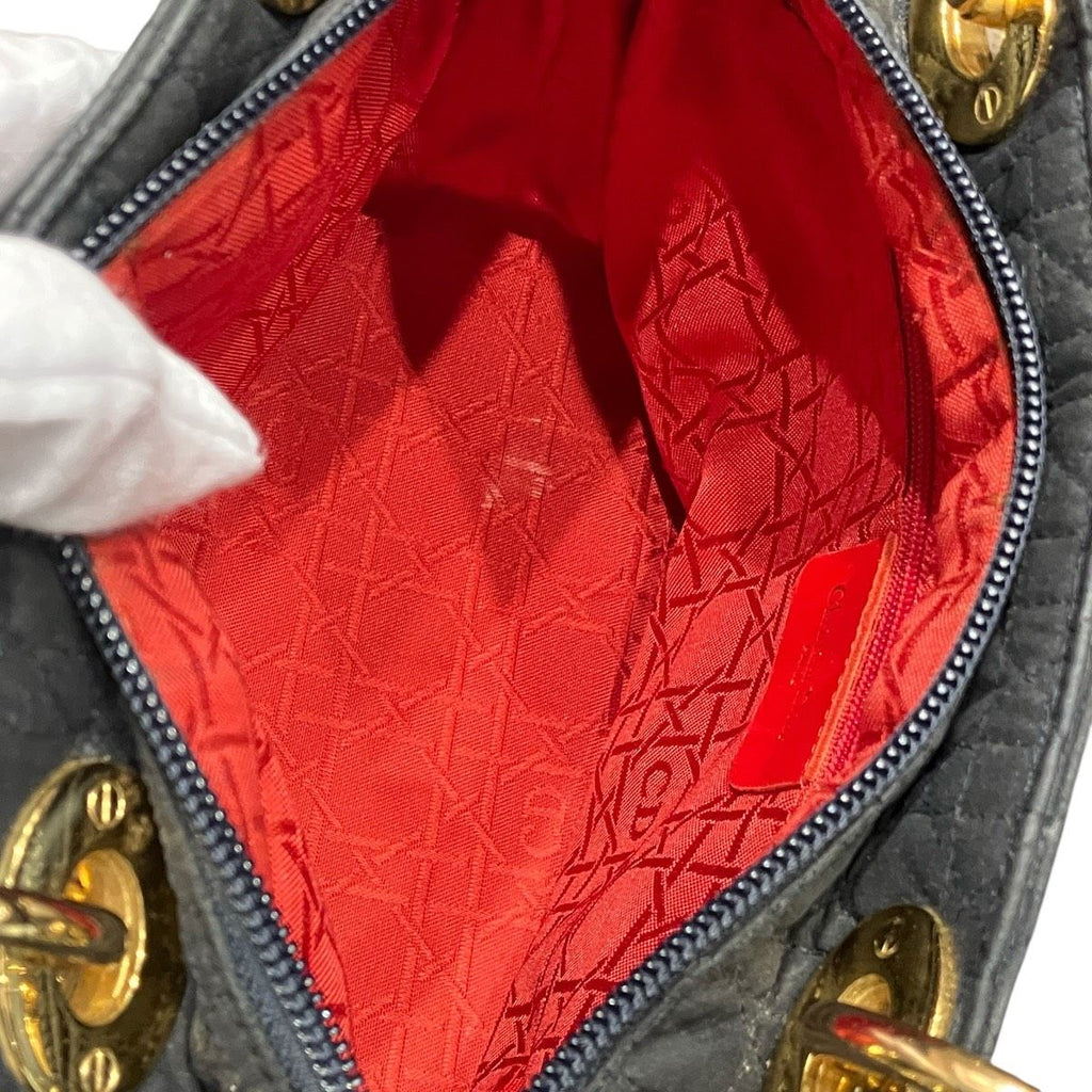 Dior Lady Dior Cannage Handbag Nylon — view 5