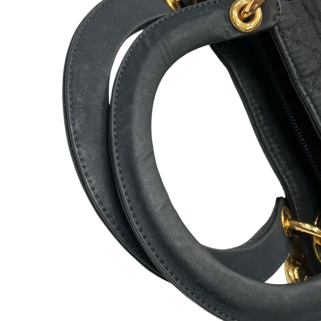 Dior Lady Dior Cannage Handbag Nylon — view 8