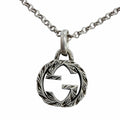 Gucci Interlocking G Arabesque Necklace Silver