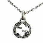 Gucci Interlocking G Arabesque Necklace Silver