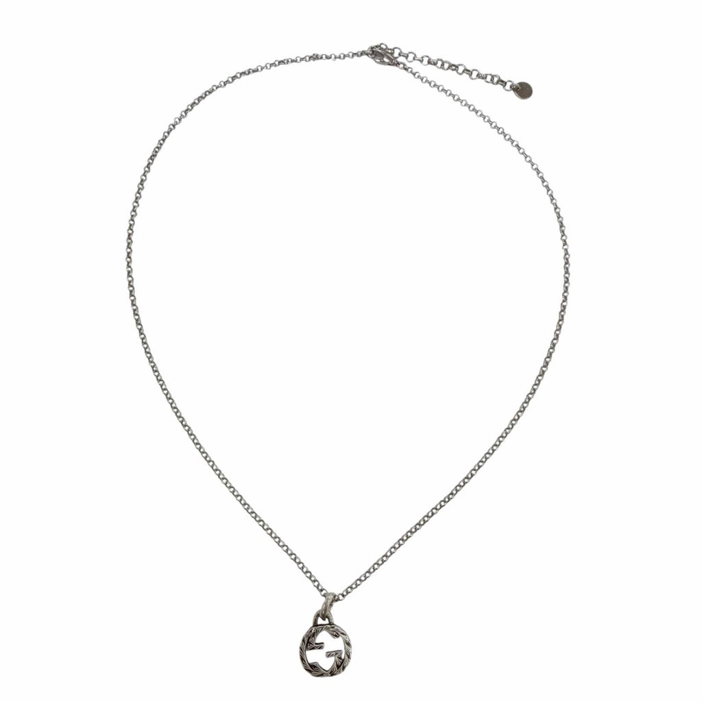 Gucci Interlocking G Arabesque Necklace Silver — view 4