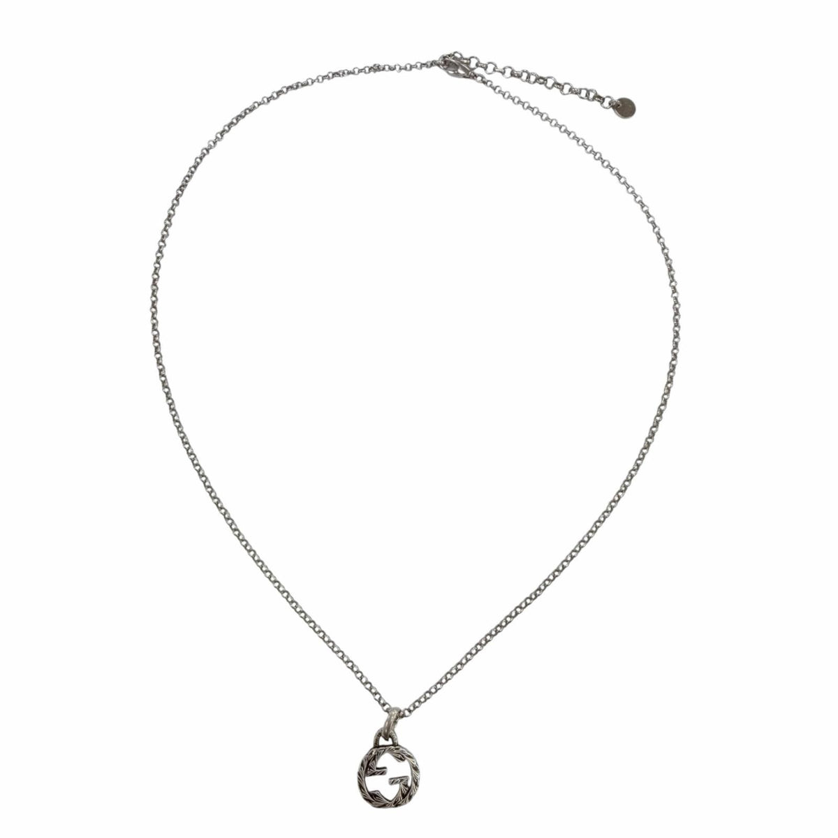 Gucci Interlocking G Arabesque Necklace Silver — view 4