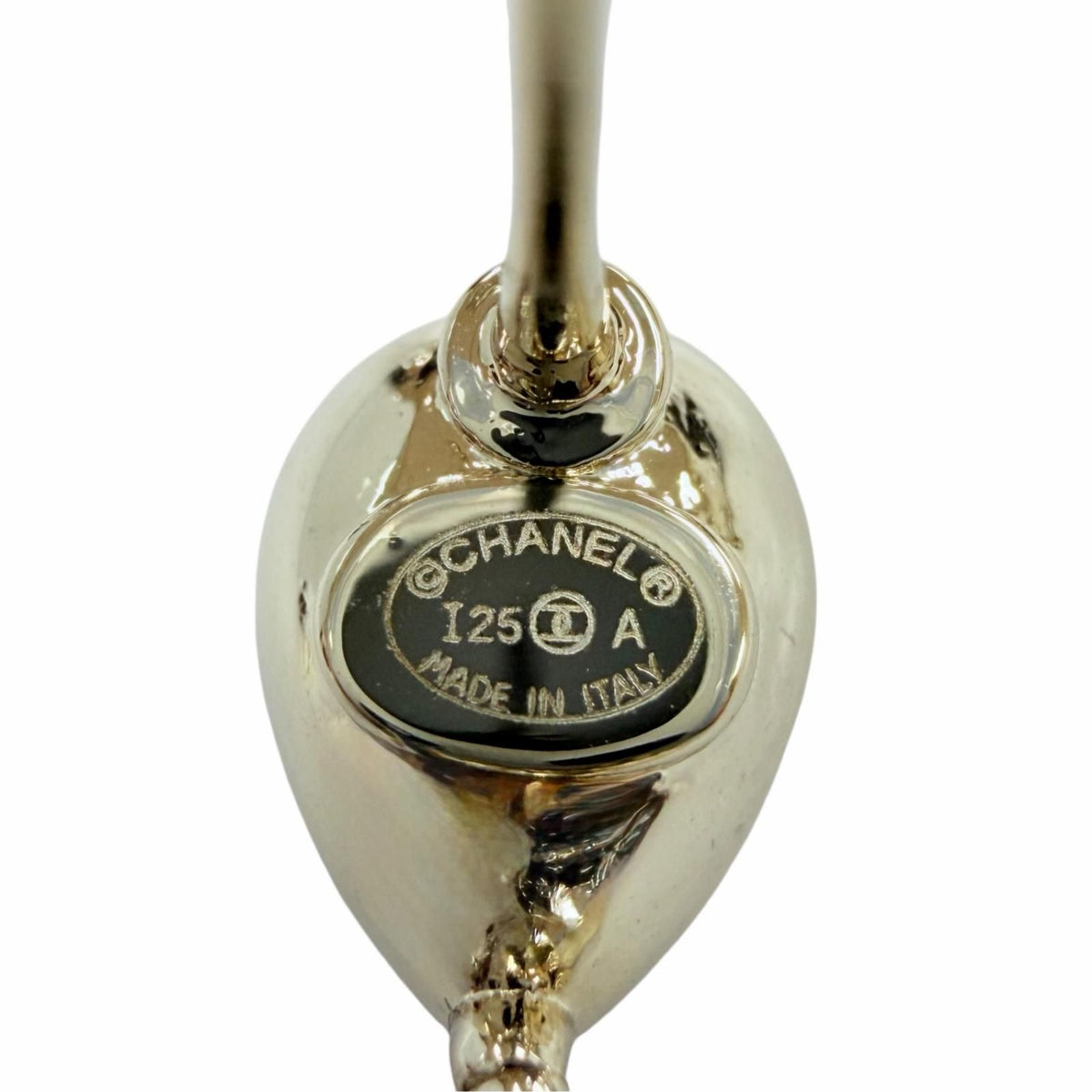 Chanel CC Logo Crystal Bijou Droplet Shape Earrings Gold — view 6