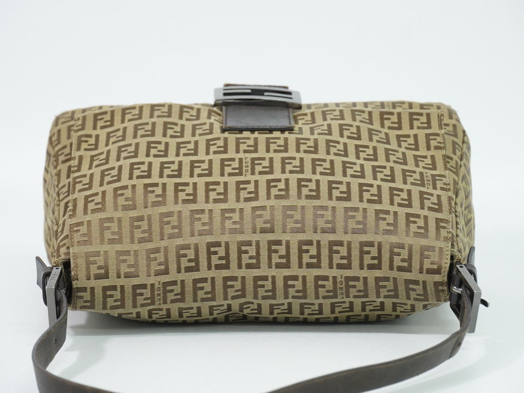 Fendi Mamma Bucket Zucchino Shoulder Bag Canvas Brown — view 5