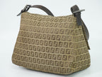 Fendi Mamma Bucket Zucchino Shoulder Bag Canvas Brown — view 2