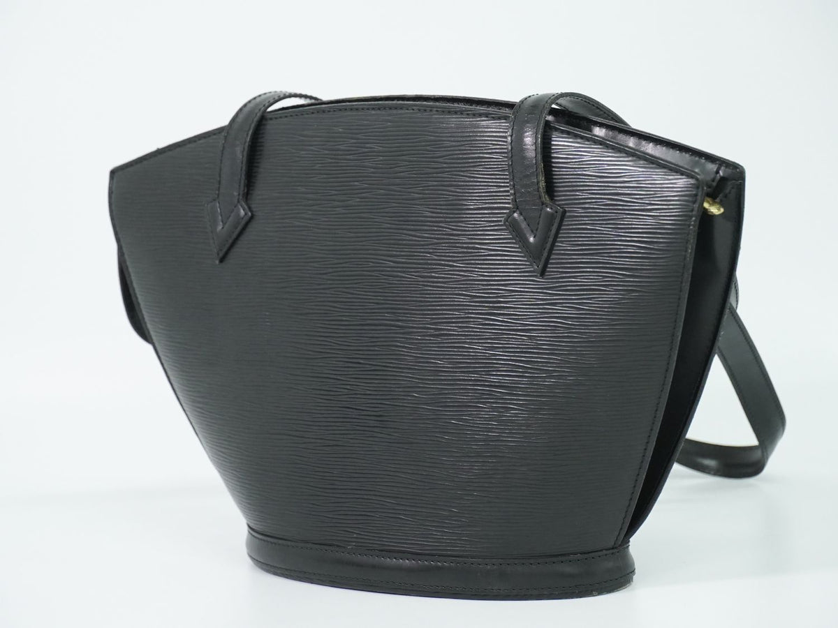 Louis Vuitton LV Saint Jacques Poignet Long Epi Leather Shoulder Bag Noir Black — view 2