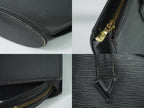Louis Vuitton LV Saint Jacques Poignet Long Epi Leather Shoulder Bag Noir Black — view 7