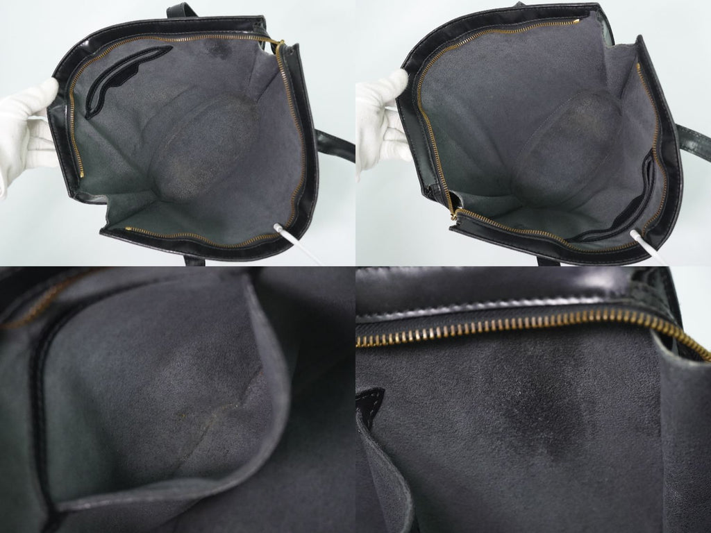 Louis Vuitton LV Saint Jacques Poignet Long Epi Leather Shoulder Bag Noir Black — view 8