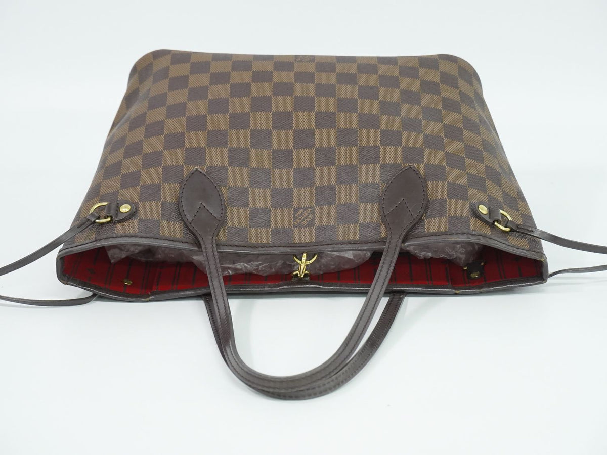 Louis Vuitton LV Vintage Neverfull PM Damier Ebene Shoulder Bag Tote Brown — view 5