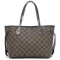 Louis Vuitton LV Vintage Neverfull PM Damier Ebene Shoulder Bag Tote Brown