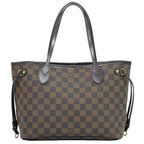 Louis Vuitton LV Vintage Neverfull PM Damier Ebene Shoulder Bag Tote Brown