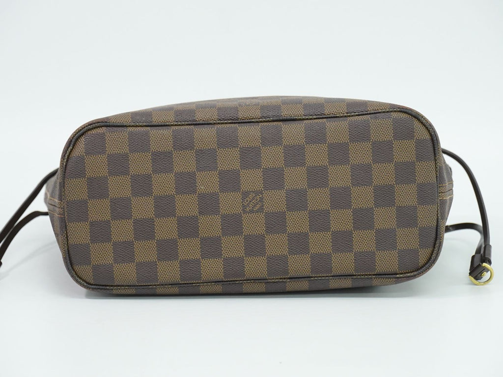 Louis Vuitton LV Vintage Neverfull PM Damier Ebene Shoulder Bag Tote Brown — view 3