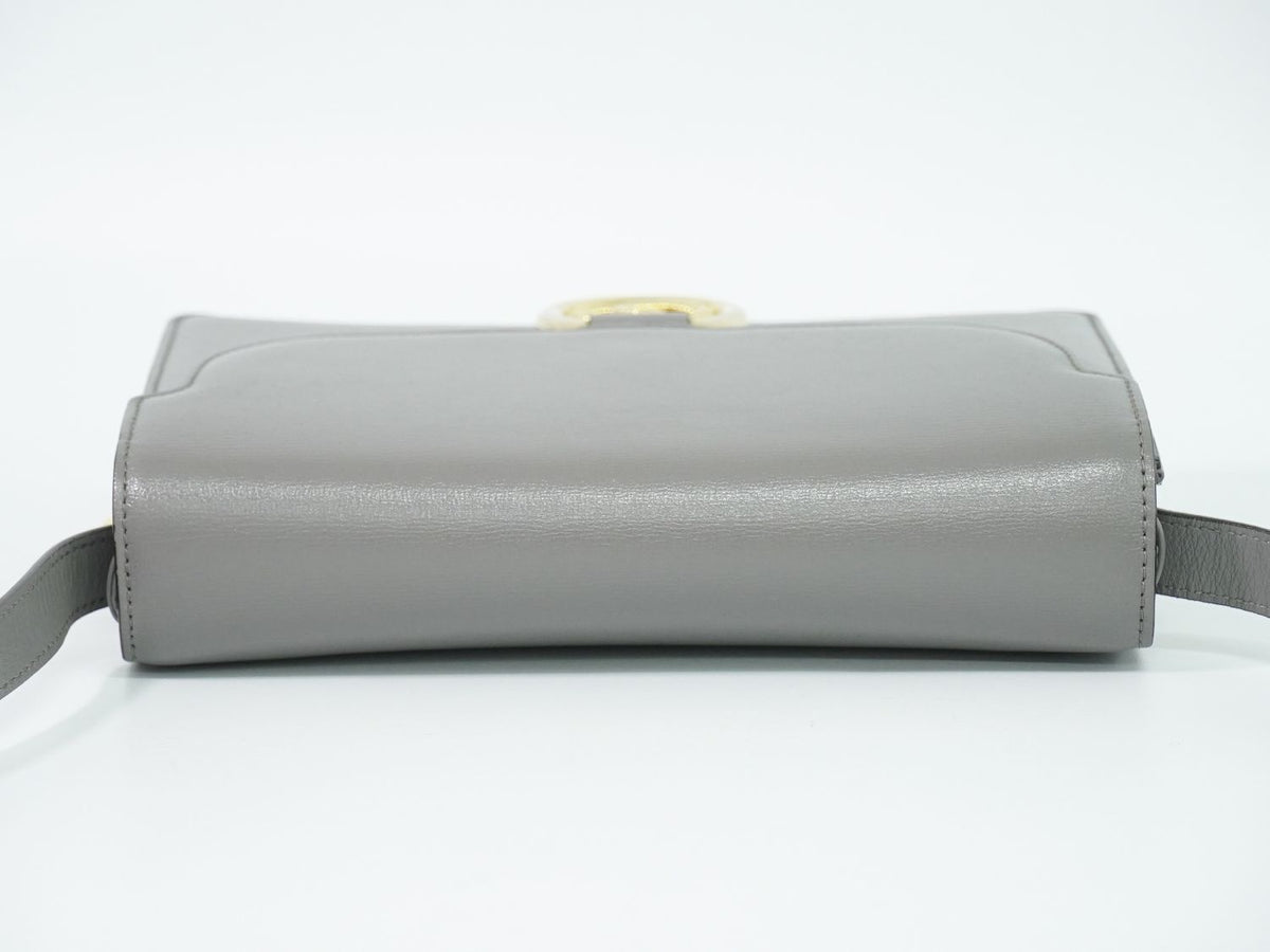 Gucci GG Marmont Shoulder Bag Pochette Leather Gray — view 5