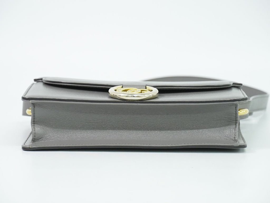 Gucci GG Marmont Shoulder Bag Pochette Leather Gray — view 3