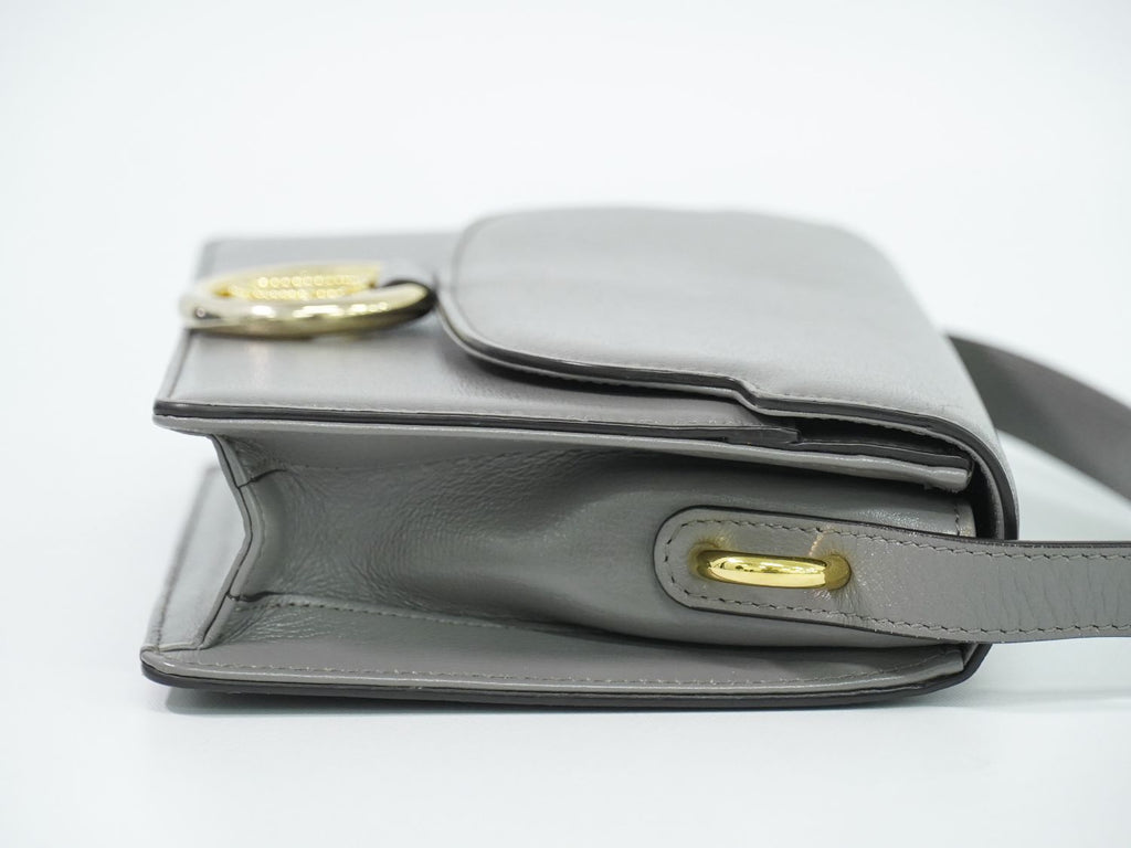 Gucci GG Marmont Shoulder Bag Pochette Leather Gray — view 4
