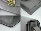Gucci GG Marmont Shoulder Bag Pochette Leather Gray — view 7