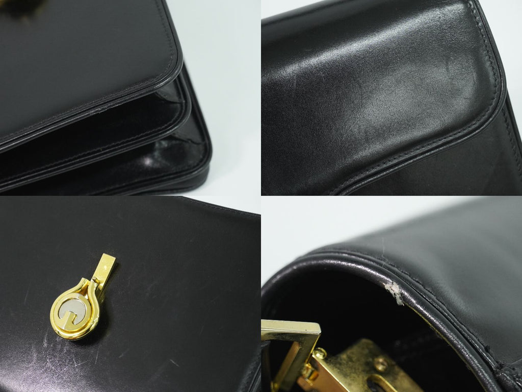 Gucci Leather Shoulder Bag Black — view 7