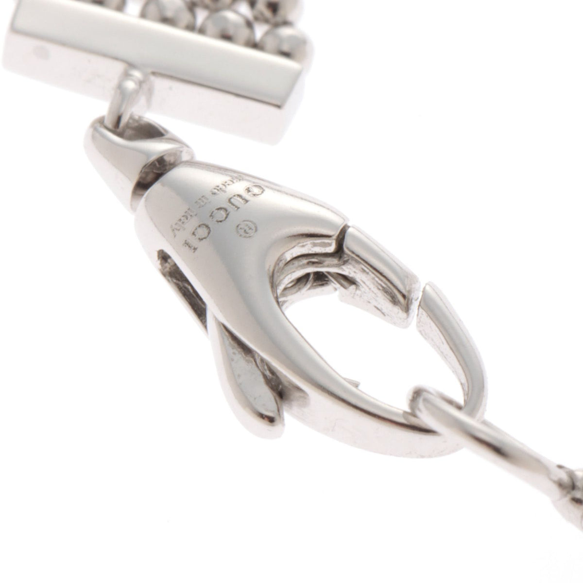 Gucci Interlocking G Gbl WG D 17 Bracelet 18k White Gold Diamond — view 3