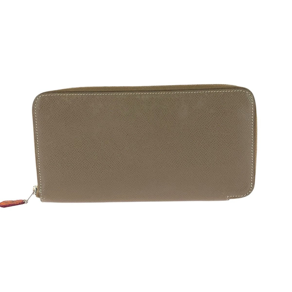 Hermes Azap Silk'in Etoupe Greige Veau Epsom Wallet Zip Around — view 2