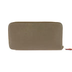 Hermes Azap Silk'in Etoupe Greige Veau Epsom Wallet Zip Around