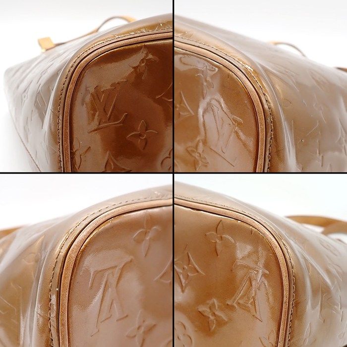 Louis Vuitton Tote Bag Houston Blanc Monogram Vernis Gold — view 7