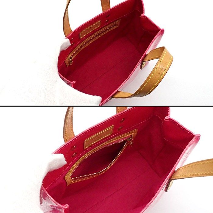 Louis Vuitton Tote Bag Reade PM Fuchsia Pink Monogram Vernis Gold — view 5