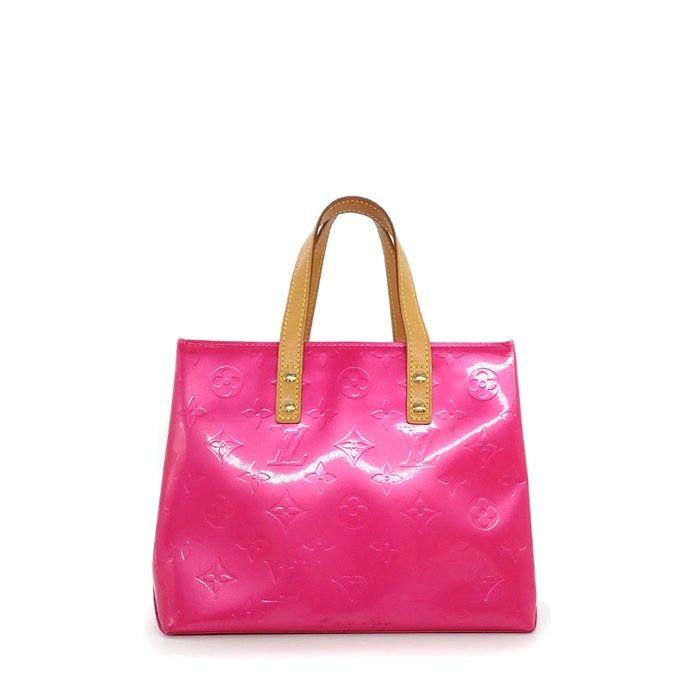 Louis Vuitton Tote Bag Reade PM Fuchsia Pink Monogram Vernis Gold