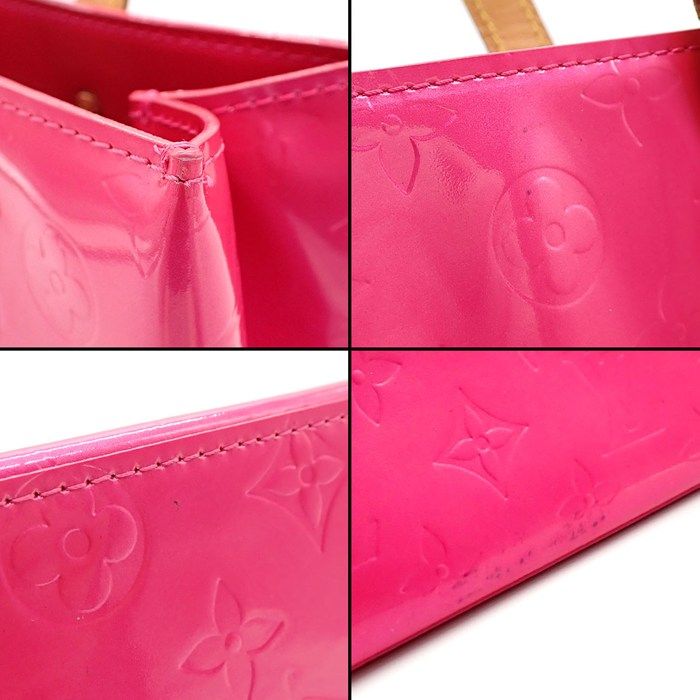 Louis Vuitton Tote Bag Reade PM Fuchsia Pink Monogram Vernis Gold — view 8