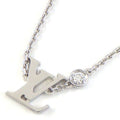 Louis Vuitton Necklace Pendentif Idylle Blossom Monogram Diamond 18k White Gold