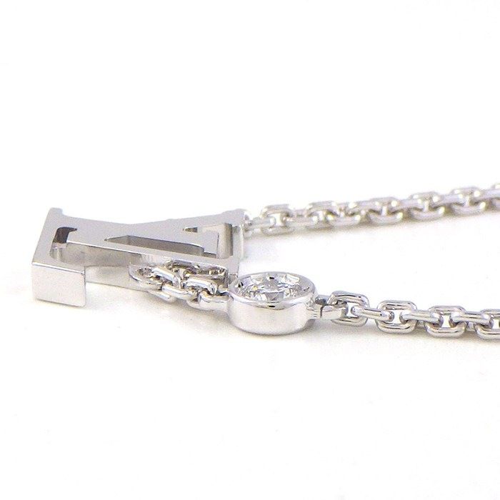 Louis Vuitton Necklace Pendentif Idylle Blossom Monogram Diamond 18k White Gold — view 3